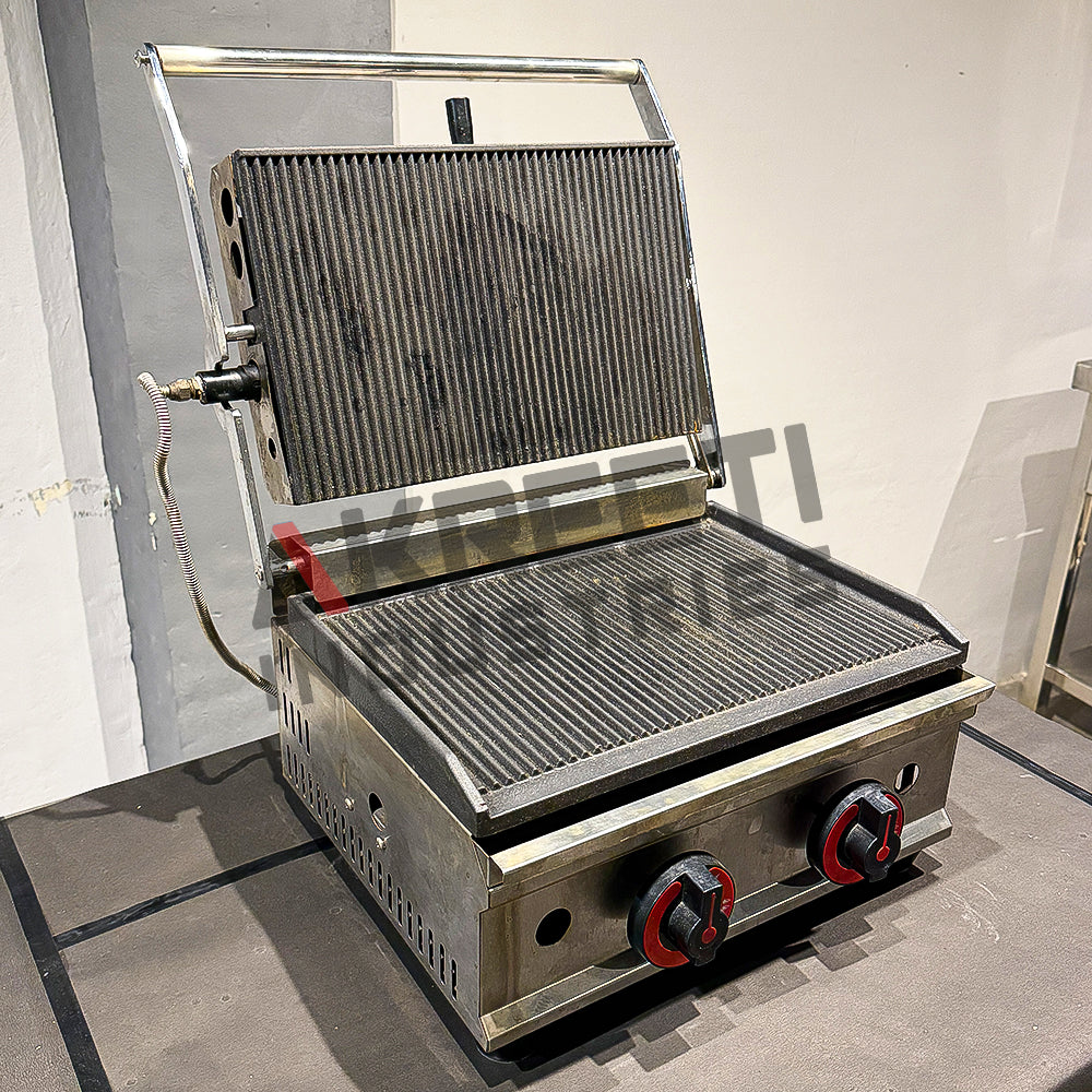 Commercial Jumbo Gas Sandwich Griller | Heavy Duty Stainless Steel