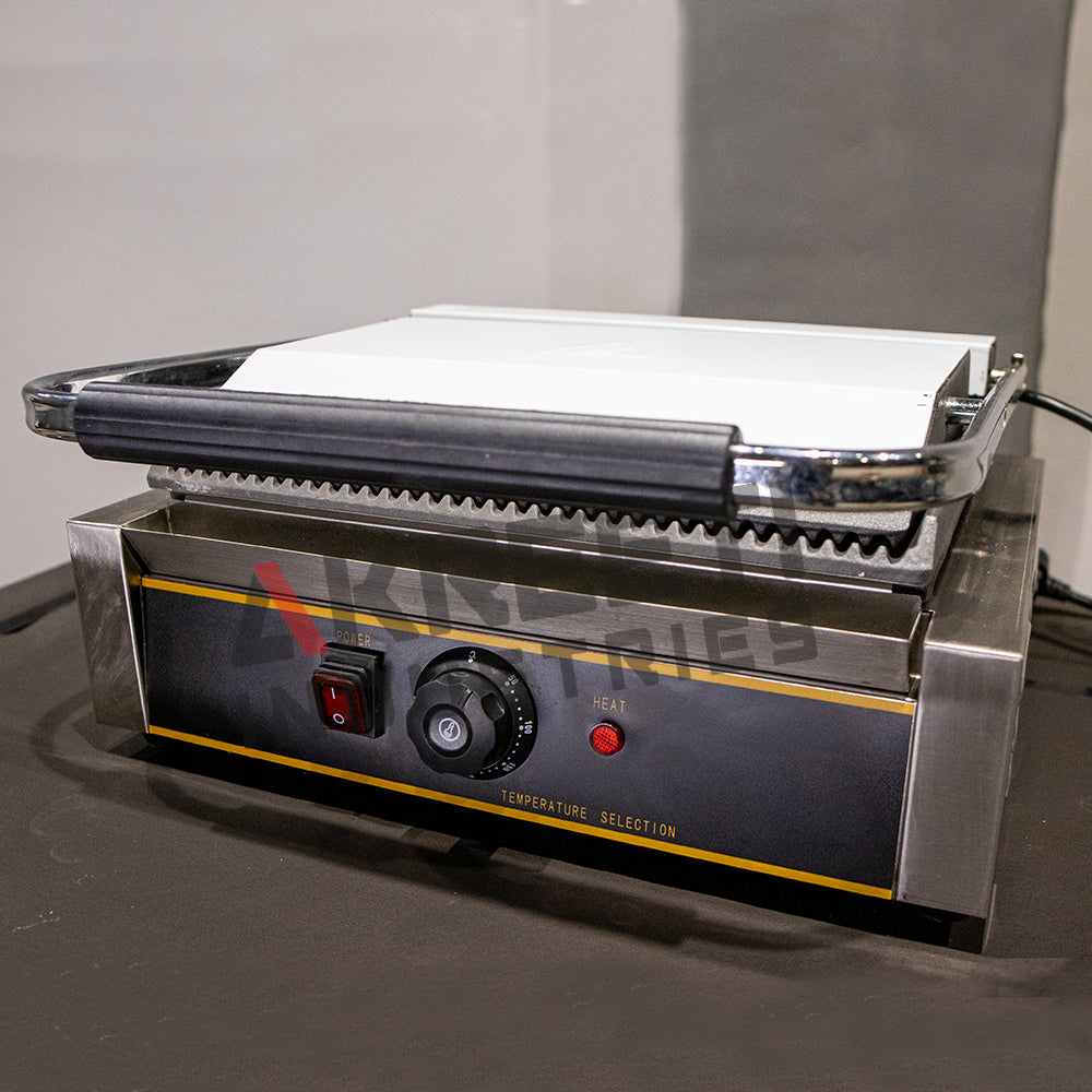 Commercial Jumbo Electric Sandwich Griller | Heavy Duty Stainless Steel